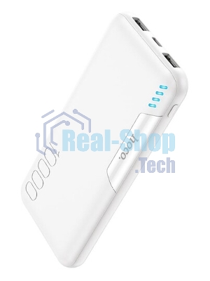 Портативный аккумулятор 10000mAh 2USB+1Type-C+1Micro USB 2.0A Hoco J158A (White)