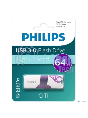 Флешка USB 64 Gb PHILIPS CITI3.0 64Gb, USB 3.0
