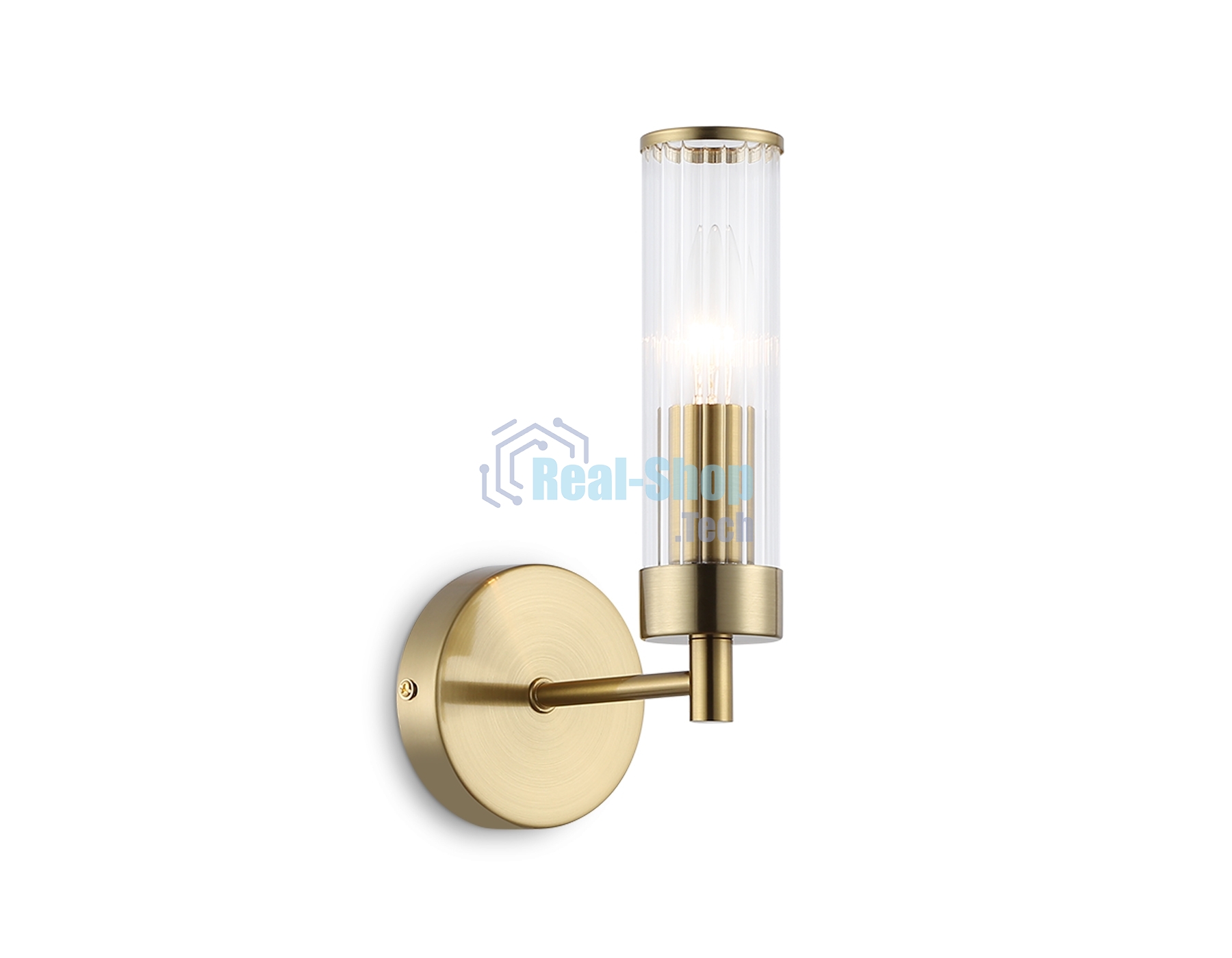 Настенный светильник Ambrella light LH55164 BS/CL латунь/прозрачный E14 max 40W 155*100*245