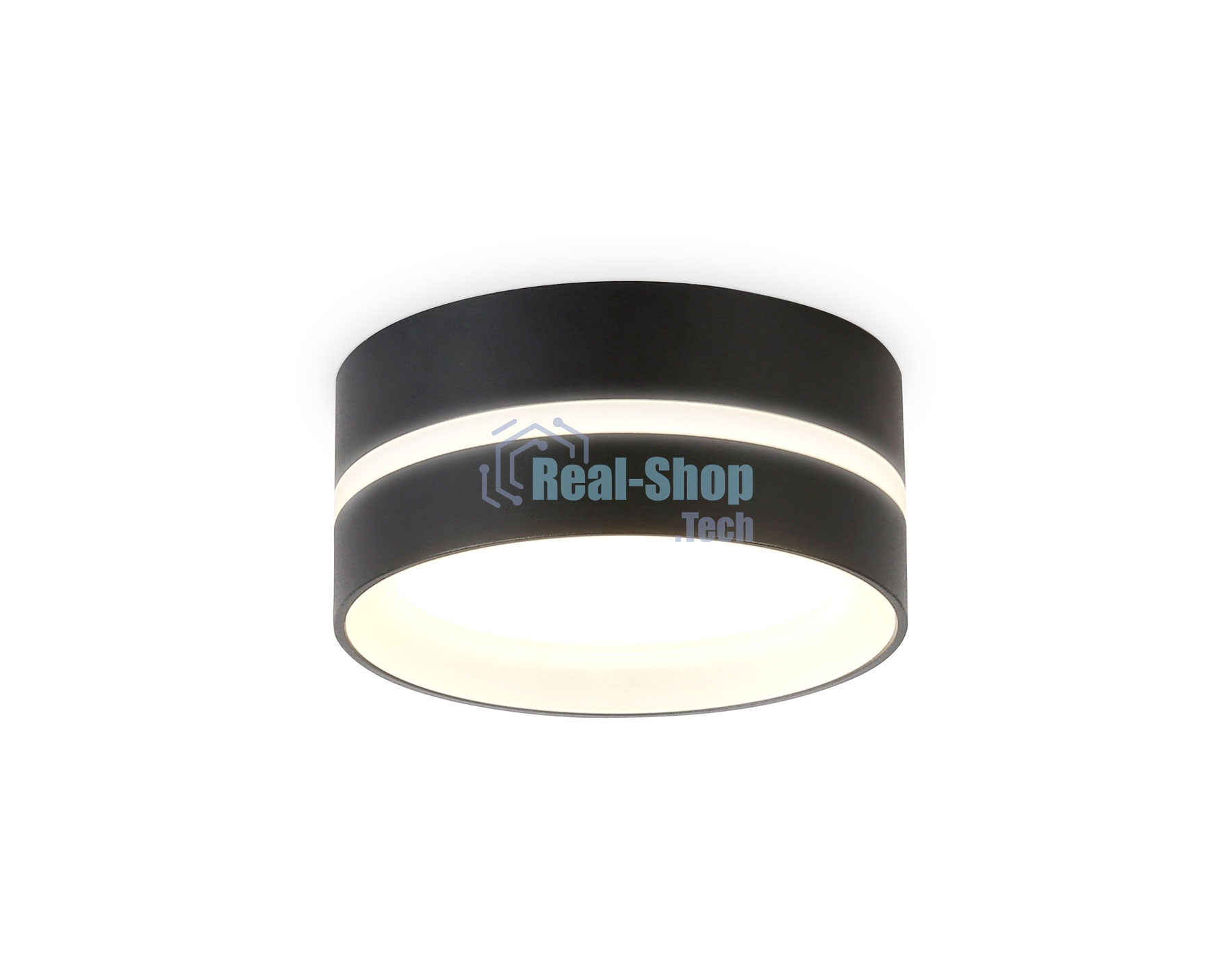 Светильник Ambrella light TN5389 SBK/FR черный песок/белый матовый GX53 IP44 D85*41
