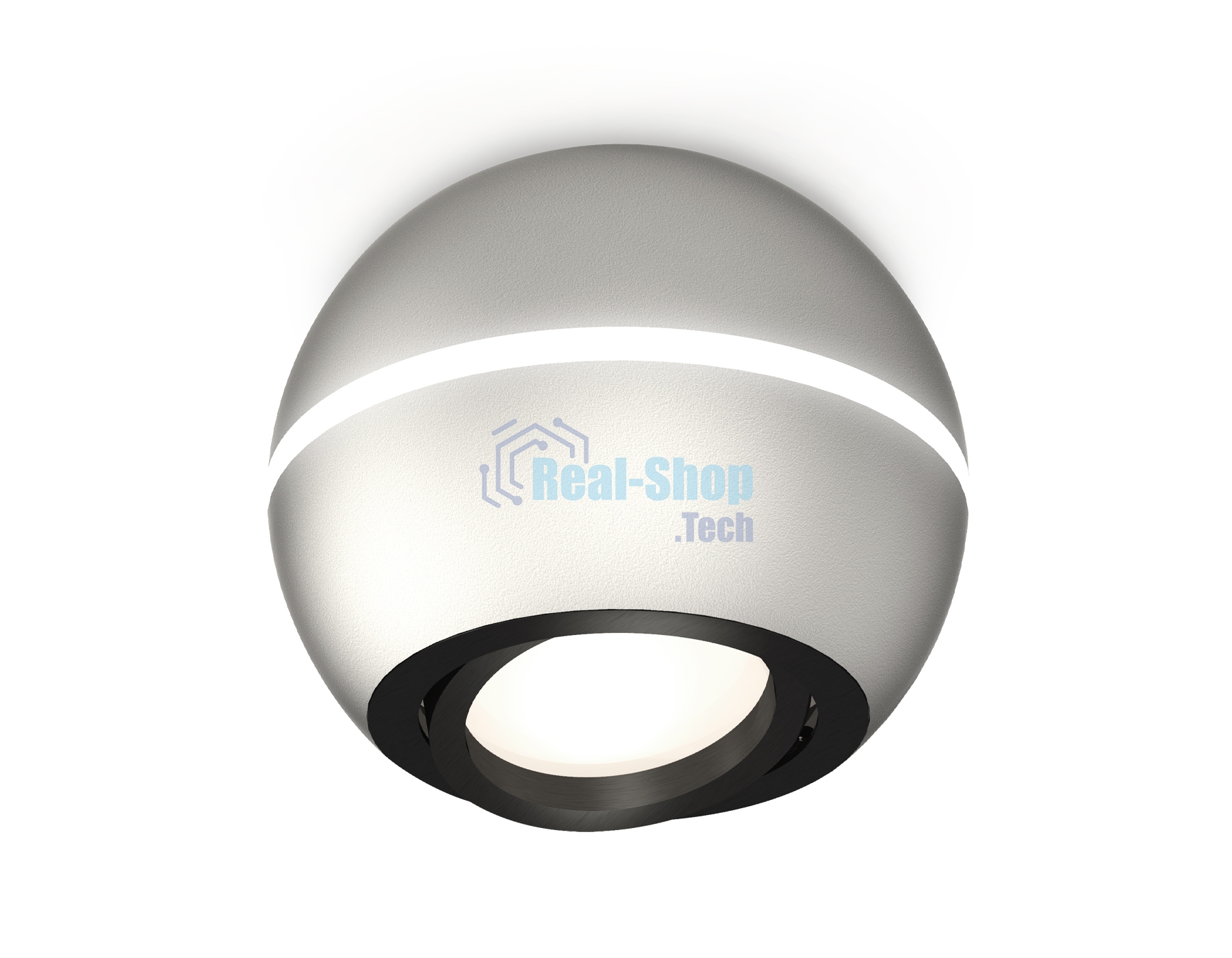 Светильник Ambrella Light XS1103010 SSL/PBK серебро песок/черный полированный MR16 GU5.3 LED 3W 4200K (C1103, N7002)