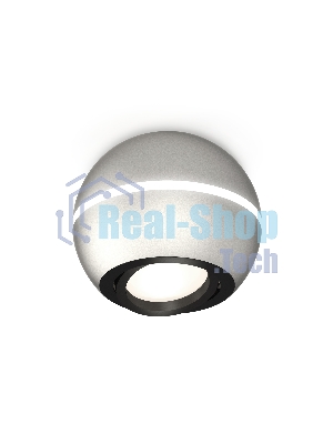 Светильник Ambrella Light XS1103010 SSL/PBK серебро песок/черный полированный MR16 GU5.3 LED 3W 4200K (C1103, N7002)