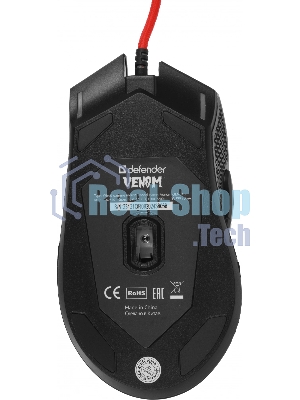 Мышь проводная Defender Venom GM-640L черный, 3200 dpi, USB, кнопки - 8