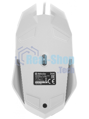 Мышь проводная Defender Cyber MB-560L белый, 1200 dpi, USB, кнопки - 3
