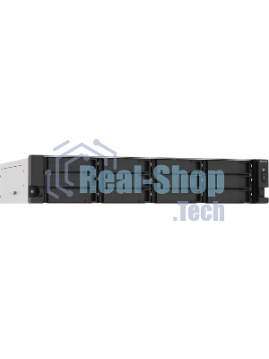 Сетевое хранилище без дисков SMB QNAP TS-1273AU-RP-8G NAS 12 HDD trays, 2x 2.5 GbE, rackmount, 2 PSU. 4-core AMD V1500B2,2 GHz, RAM 8 Gb (8 Gb UDIMM DDR4 (1 x 8 Gb) up to 32 Gb (2 x 16 Gb)). W/o rail kit RAIL-B02