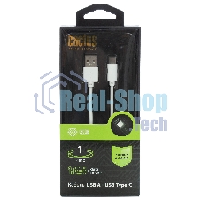Кабель Cactus CS-USB.A.USB.C-1 USB (m)-USB Type-C (m) 1м белый блистер