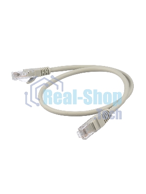 Кабель GoPower PATCH RJ-45(M)-RJ-45(M) 00-00029033 0.5M серый