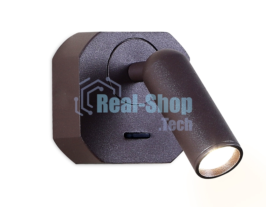 Настенный светодиодный светильник Ambrella light FW283 SCF кофе песок LED 4200K 3W 66*66*65