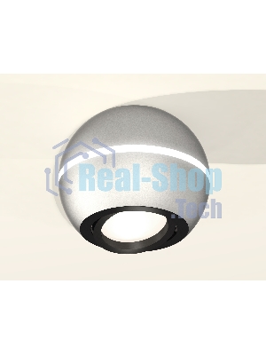 Светильник Ambrella Light XS1103010 SSL/PBK серебро песок/черный полированный MR16 GU5.3 LED 3W 4200K (C1103, N7002)
