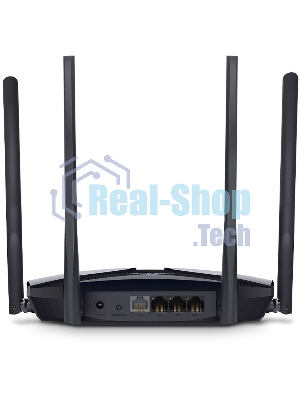 Роутер Mercusys MR70X AX1800 Dual-Band WiFi 6 Router, 574 Mbps at 2.4 GHz + 1201 Mbps at 5 GHz,4× Fixed External Antennas, 3× Gigabit LAN Ports, 1× Gigabit WAN Port, 1024-QAM, OFDMA, Router/Access Point Mode, MU-MIMO, WPA3, TWT, BSS Color