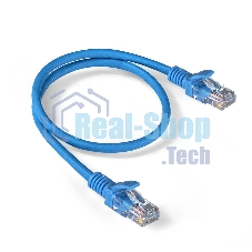 Патч-корд ExeGate EX286380RUS UTP-RJ45-RJ45-5e-0,5M-LSZH-BL, UTP, cat.5e, LSZH, 0.5м, синий