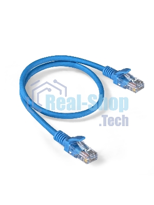 Патч-корд ExeGate EX286380RUS UTP-RJ45-RJ45-5e-0,5M-LSZH-BL, UTP, cat.5e, LSZH, 0.5м, синий