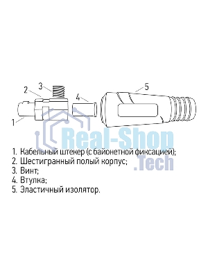 Вилка кабельная (вставка) Rexant модель СКР (шт.) 10-25