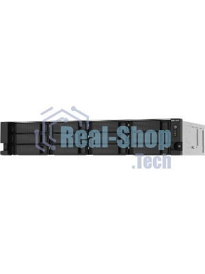 Сетевое хранилище без дисков SMB QNAP TS-1273AU-RP-8G NAS 12 HDD trays, 2x 2.5 GbE, rackmount, 2 PSU. 4-core AMD V1500B2,2 GHz, RAM 8 Gb (8 Gb UDIMM DDR4 (1 x 8 Gb) up to 32 Gb (2 x 16 Gb)). W/o rail kit RAIL-B02