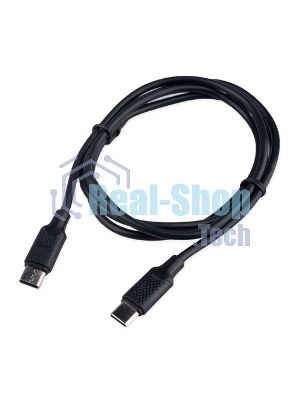 Кабель USB2.0 Cablexpert CC-USB2-CMCM-60-1M, Type-C/Type-C, 3A, 60Вт, PD/QC3.0, медь, 1м, черный, пакет