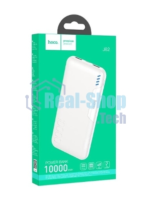 Портативный аккумулятор 10000mAh 2USB+1Type-C+1Micro USB 2.0A Hoco J158A (White)