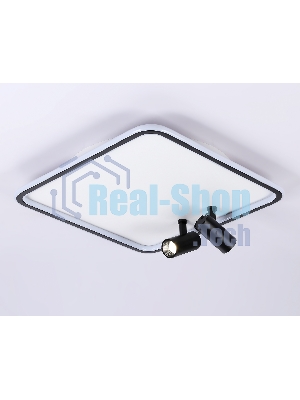 Светильник Ambrella light FL5115/1+2 WH/BK белый/черный 97W 3000K-6400K 480*480*130 (ПДУ ИК)