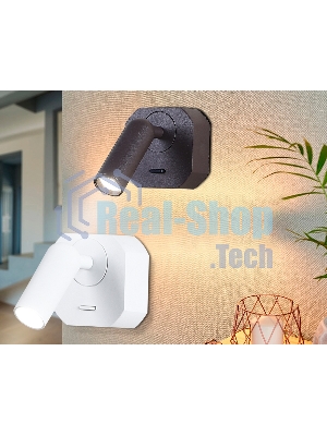 Настенный светодиодный светильник Ambrella light FW283 SCF кофе песок LED 4200K 3W 66*66*65