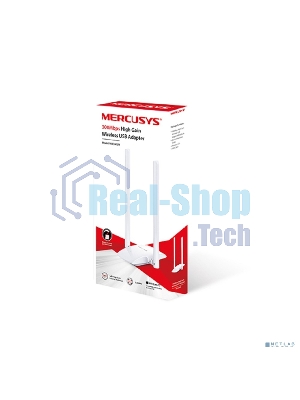 Сетевой адаптер WiFi Mercusys MW300UH USB 2.0 (ант.внеш.несъем.) 2ант.