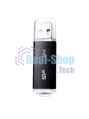 Флешка USB Silicon Power Ultima U02 (SP016GBUF2U02V1K), 16Gb, USB 2.0, Type-A, R/W 10/4, черный
