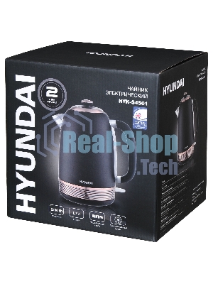 Чайник электрический Hyundai HYK-S4501 1.7л. 2200Вт черный/бронзовый (корпус: нержавеющая сталь/пластик)