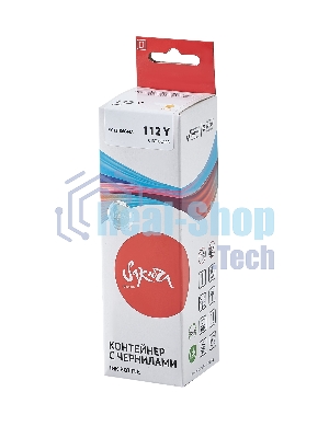 Контейнер с чернилами Sakura C13T06C44A (112 Y) для Epson, желтый, 100 мл.