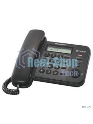Телефон проводной Panasonic KX-TS2356RUB черный АОН,Caller ID,ЖКД,блокировка набора,выключение микрофона