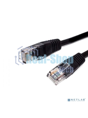 Кабель патч-корд, Filum FL-U5-3M-BK U/UTP 5e cat. 3м, 26AWG(7x0.16 мм), омедненный алюминий (CCA), PVC, чёрный