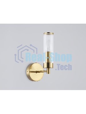 Настенный светильник Ambrella light LH55164 BS/CL латунь/прозрачный E14 max 40W 155*100*245