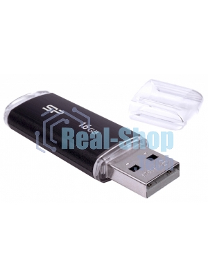 Флешка USB Silicon Power Ultima U02 (SP016GBUF2U02V1K), 16Gb, USB 2.0, Type-A, R/W 10/4, черный