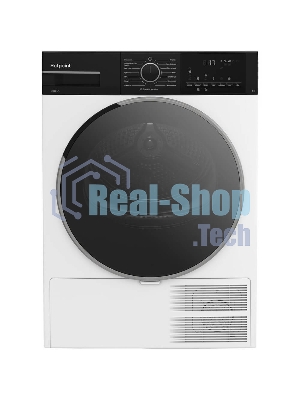 Сушильная машина Hotpoint TDSH 85V B белый, 8 кг, сушка - тепловой насос, программ - 15, 59.7 x 84.6 x 56 см