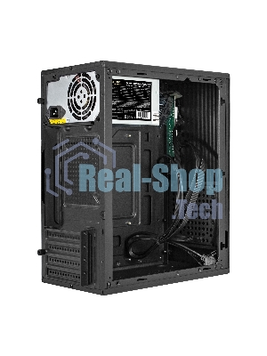 Компьютерный корпус Minitower ExeGate BAA-303MU-AAA350 (mATX, БП AAA350 с вент. 8см, 2*USB+1*USB 3.0, HD Audio, черный)