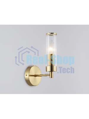 Настенный светильник Ambrella light LH55164 BS/CL латунь/прозрачный E14 max 40W 155*100*245