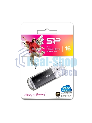 Флешка USB Silicon Power Ultima U02 (SP016GBUF2U02V1K), 16Gb, USB 2.0, Type-A, R/W 10/4, черный