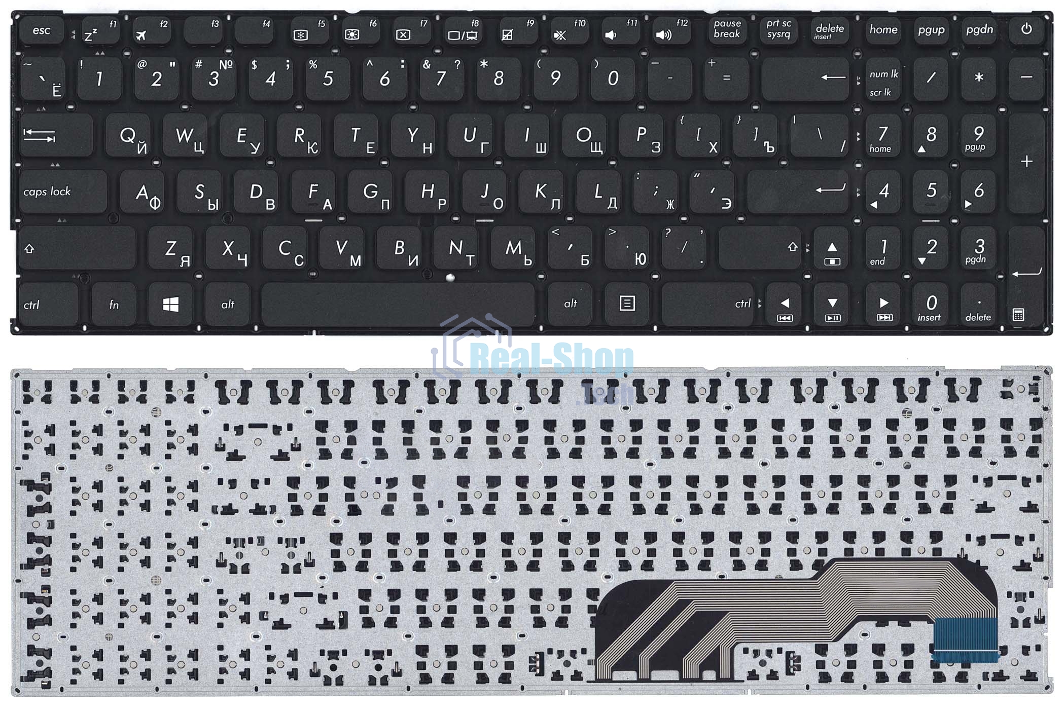 Клавиатура для ноутбука Asus X541 черная