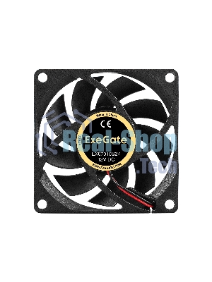 Вентилятор 12В DC ExeGate EX07015S2P (70x70x15 мм, Sleeve bearing (подшипник скольжения), 2pin, 2500RPM, 23dBA)