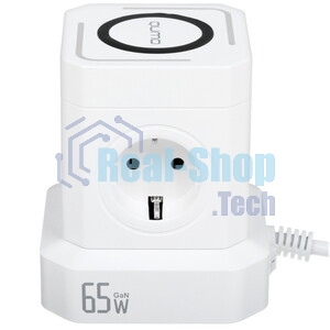 Сетевой фильтр Qumo Power Block System PD + Fast Wireless SFU2PD (P-0010) белый, 4 розетки