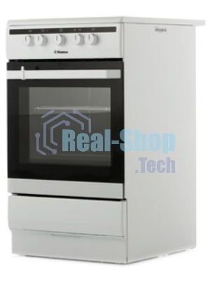 Плита электрическая Hansa FCCW54002 белый, конфорок 4 шт, духовка 68 л, 50 см x 85 см x 60 см