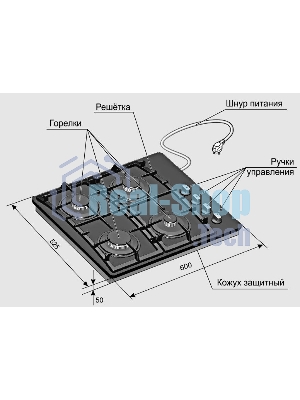 Газовая варочная панель Gefest СГ СВН 2230 К3
