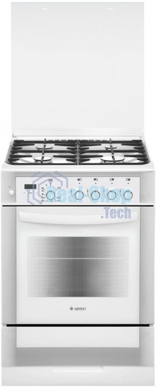 Плита газовая Gefest ПГ 6300-03 0040 белый, конфорок 4 шт, духовка 52 л, 60 см x 85 см x 60 см
