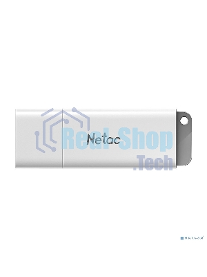Флешка USB Netac U185 (NT03U185N-032G-20WH), 32Gb, USB 2.0, R/W 25/10, белый/серый