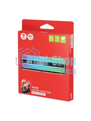 Оперативная память XPG Lancer, DDR5, 32GB (2x16GB), 6000MHz, CL30, DIMM, с радиаторами, RGB, серебристый