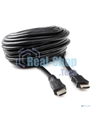 Кабель HDMI Cablexpert CC-HDMI4L-15M, 15м, v2.0, 19M/19M, серия Light, черный, позол.разъемы, экран, пакет