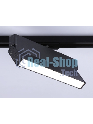 Трековый однофазный светодиодный светильник Ambrella light GL6808 BK черный LED 12W 4200K 230*22*87