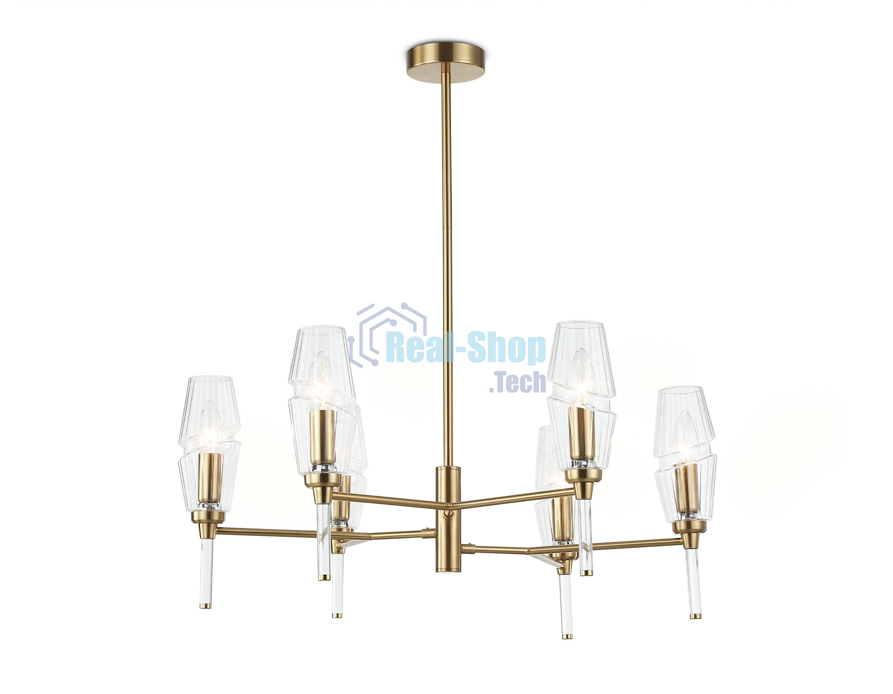 Люстра Ambrella light LH55201/6 BS/CL латунь/прозрачный E14*6 max 40W D660*520