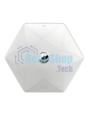 Раковина накладная на столешницу BAU Crystal 40х40, белая + выпуск клик-клак, хром