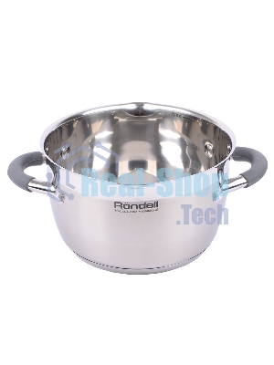 Кастрюля Rondell RDS-023 с\кр 18 см, (2,3л) Flamme (нерж.сталь 18/10,ручки из нерж.стали со вставкой силикон)