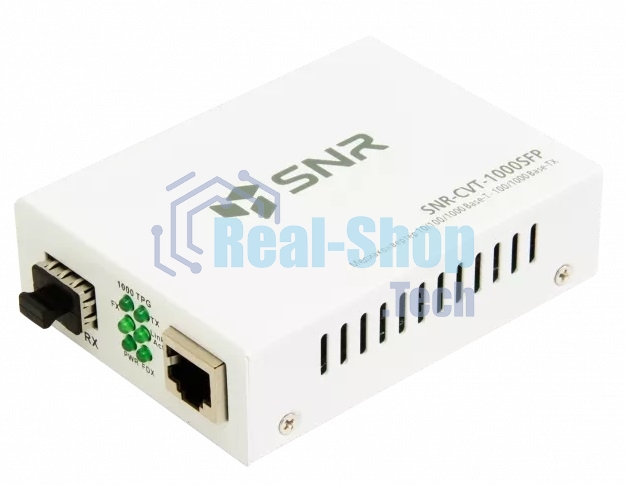Медиаконвертер SNR 10/100/1000-Base-T/100/1000Base-FX с SFP-портом