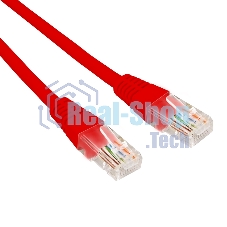 Патч-корд U/UTP Rexant cat.5e, RJ45-RJ45, 26AWG, ZH нг(А)-HF, красный, 0,5 м