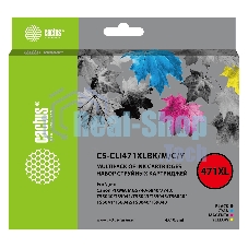 Картридж струйный Cactus CS-CLI471XLBK/M/C/Y фото черный/голубой/пурпурный/желтый набор (43.2мл) для Canon TS5040/MG5740/MG6840/MG7740